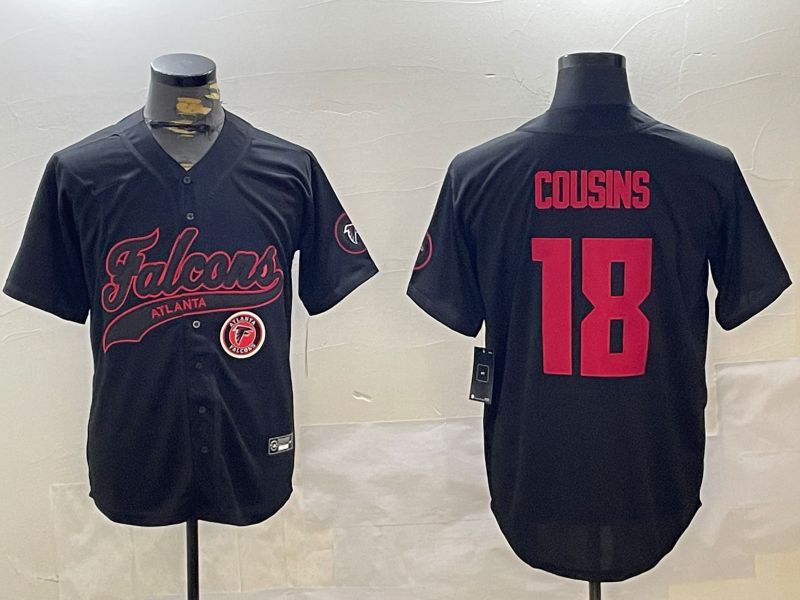 Men Atlanta Falcons #18 Cousins Black Joint Name 2024 Nike Limited NFL Jersey style 3->atlanta falcons->NFL Jersey